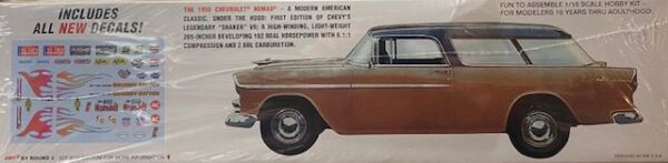 '55 Chevrolet Nomad 2 in 1 Stock or Custom 1/16 kit AMT - Image 3