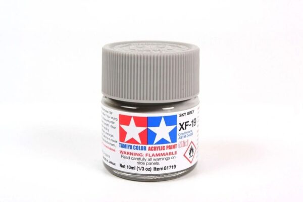 Tamiya XF-19 Color Paint 1/3 oz. Bottle Sky Grey Mini