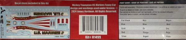 Mickey Thompson U. S. Marines Funny Car 1/16 scale Atlantis - Image 3